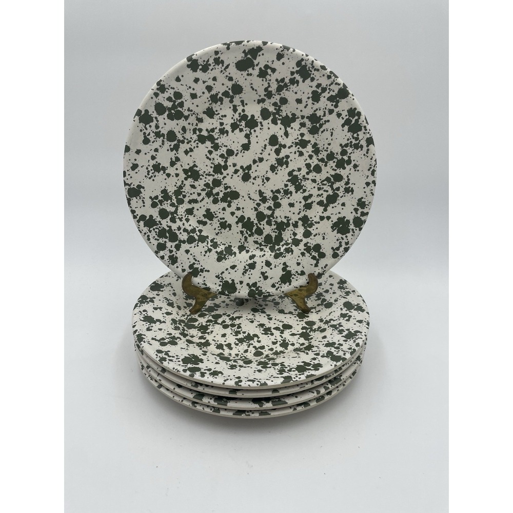 Lot of 5 Bee & Willow Lichen Splatter 8" Melamine Salad Plates New Farmhouse - Picture 2 of 9